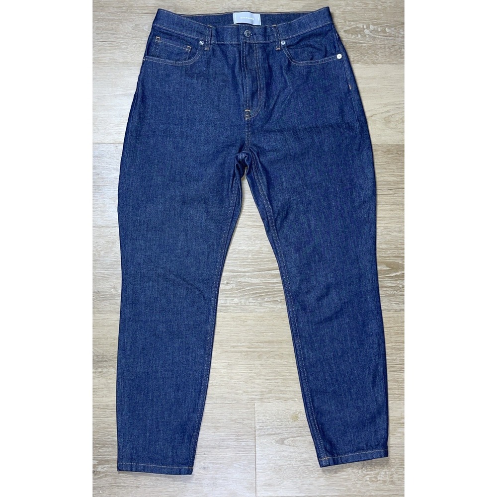 Everlane Jeans Womens 31 Ankle Mid Rise Tapered Leg Dark‎ Wash Classic Prep